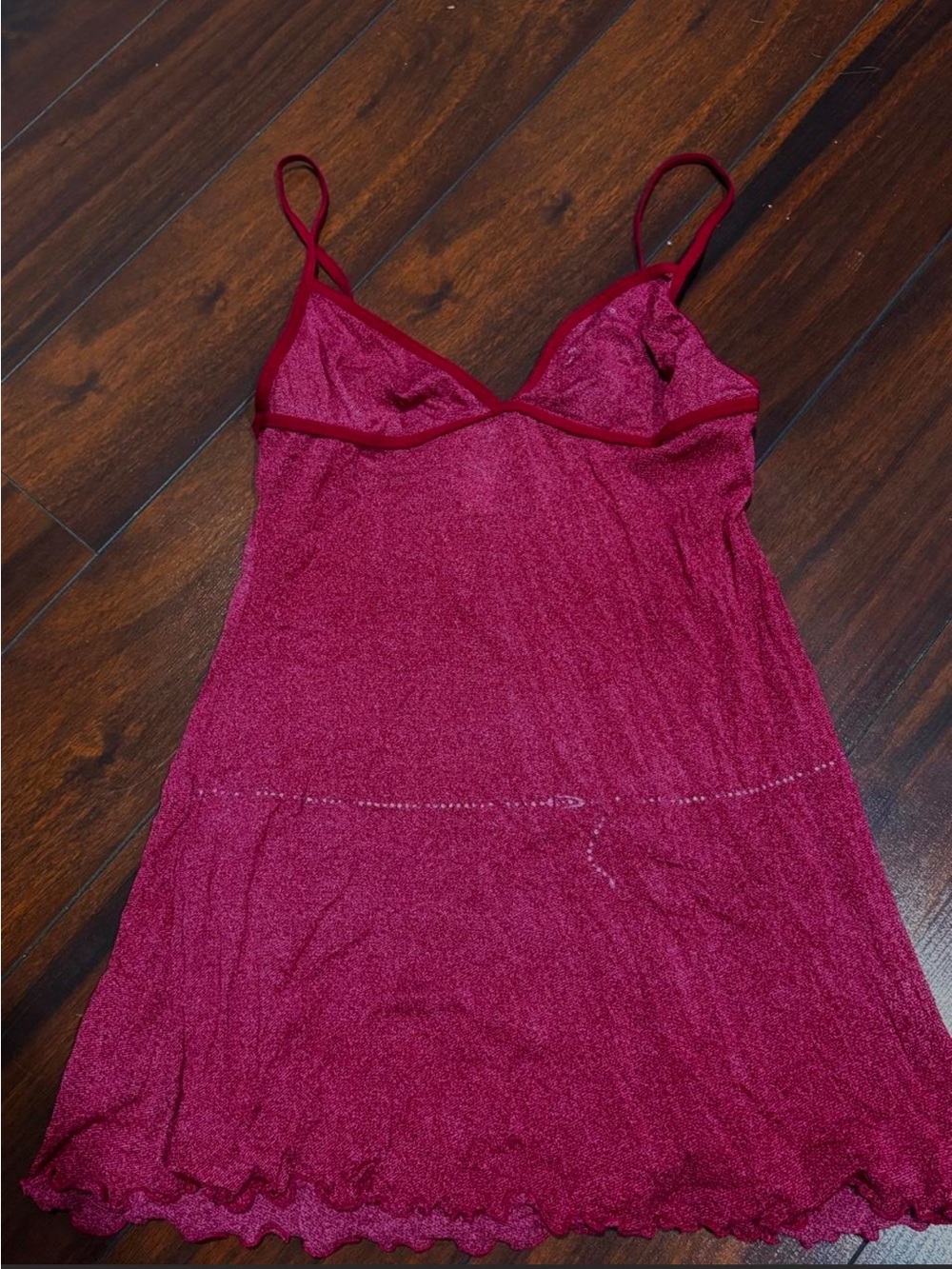 La SENZA Burgundy sheer top